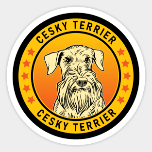 Cesky Terrier Dog Portrait Sticker